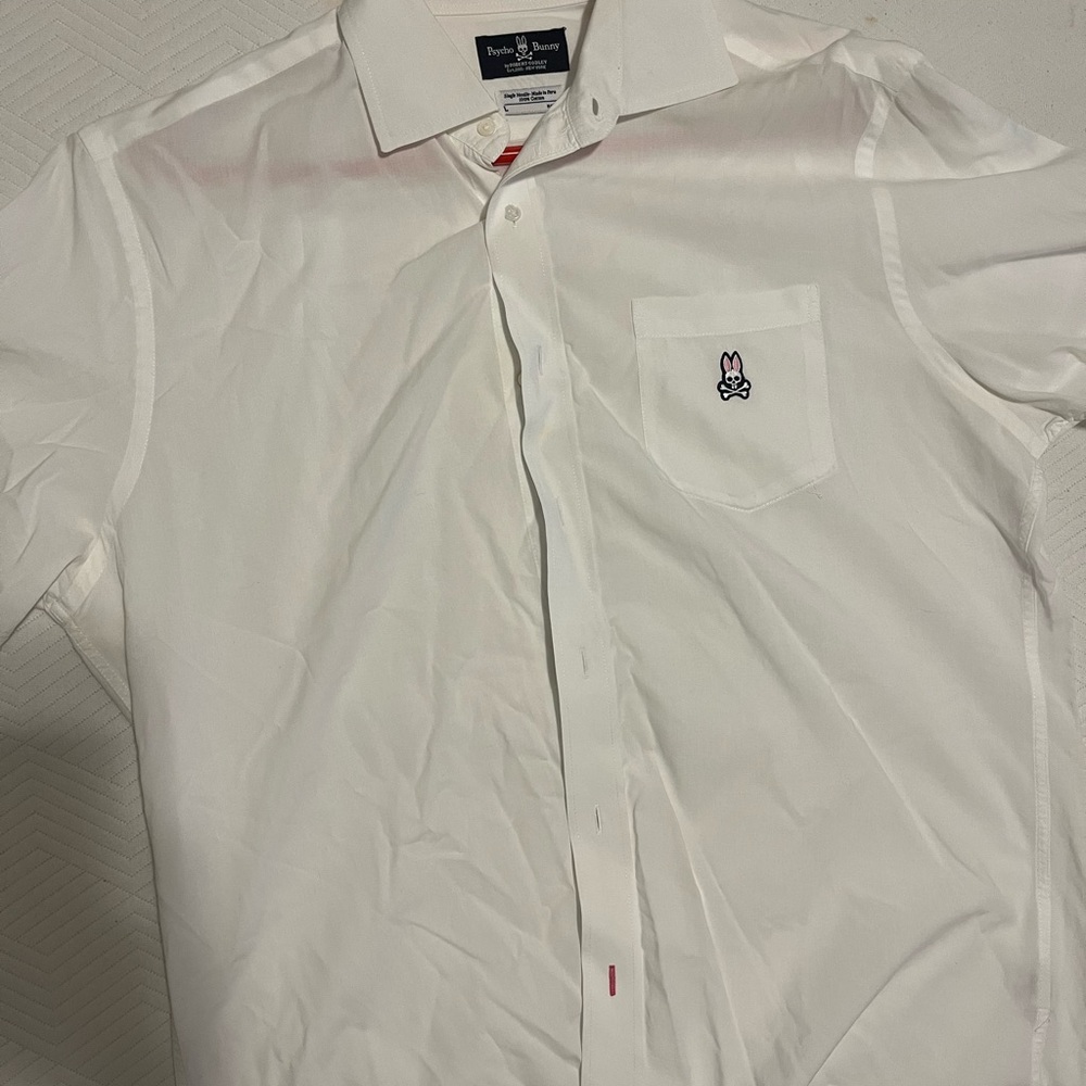 Psycho Bunny White Casual Button Down Shirt